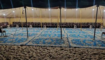 إعلان عن تاجير خيام تاجير دفايات تاجير كراسي وطاولات تاجير كنف تاجير زينه تسكير