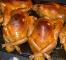 إعلان عن حمام محشي +  بط بالفرن