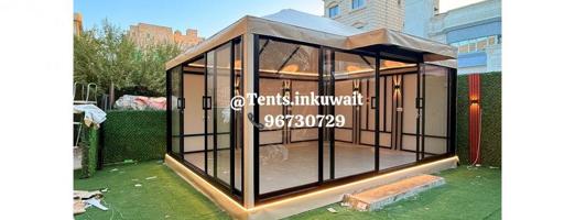 إعلان عن تفصال خيام ديوانية فك وتركيب & خيمة مضالات PVC  خشبي مضالات علومينيم