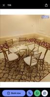 إعلان عن تأجير كراسي وطاولات /تأجير زينة/كنف_بنشات/دفايات _كوش