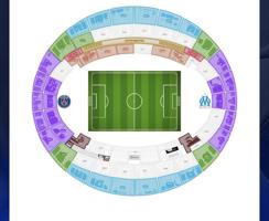 إعلان عن مباراه باريس سان جيرمان و مرسيليا ب إستاد جابر الدولي