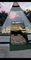 إعلان عن للبيع خيمه هرميه شبه جديده استعمال خفيف والاستلام العبدلي