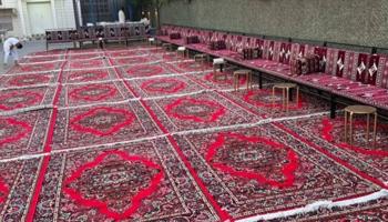 إعلان عن تأجير كراسي وطاولات وزينه منازل وجميع مستلزمات الافراح