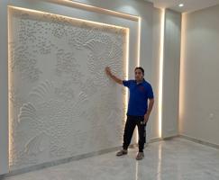 إعلان عن ابو حبيبه لجميع انواع الديكورات الخشبيه والاصباغ