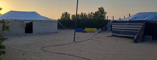 إعلان عن للبيع خيام وماطور وابراج ماء وديرفه وقفصين