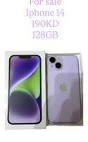 إعلان عن تلفون 14 لون بنفسجي 128 GB مع البوكس من غير الشحن مستعمل استعمال نظيف
