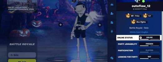 إعلان عن حساب سوني فيه 100 سكن فورت نايت