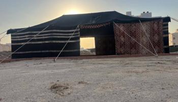 إعلان عن للبيع بيت شعر+خيمه 5/5 + حمام فيبر