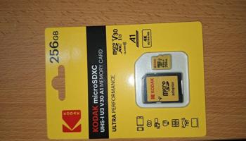 إعلان عن Kodak

High-Speed U3 Micro TF Includes SD Adapters 256 GB