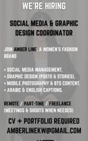 إعلان عن Social Media & Graphic Design Coordinator