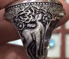 إعلان عن خاتم فضة حميد جنكي والحجر فيروز نيشابوري
