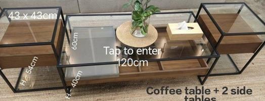 إعلان عن Coffee table and 2 side tables
